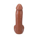 Caramel-colored 7-inch realistic dildo with detailed texture and suction cup base, made from soft Ultraskyn material.
