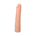 Vanilla-colored 9-inch realistic dildo with smooth texture and subtle detailing, designed for Vac-u-lock compatibility.