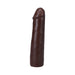 Chocolate-colored realistic 7-inch dildo with detailed texture and smooth finish on white background.