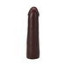 Chocolate-colored realistic 7-inch dildo with detailed texture and smooth finish on a white background.