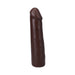 7-inch realistic chocolate-colored dildo with detailed texture and smooth suction cup base on white background