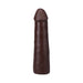 Chocolate-colored realistic 7-inch dildo with smooth texture and subtle veining, designed for Vac-U-Lock compatibility.
