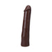 Chocolate-colored 9-inch realistic dildo with detailed texture and smooth suction cup base.