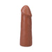 Caramel-colored 5-inch realistic dildo with detailed texture and smooth suction cup base.