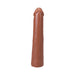 Caramel-colored 9-inch realistic dildo with smooth, lifelike texture and Vac-u-lock compatible base.