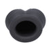 Black silicone ball stretcher with ribbed sides and wide opening for comfort and support.