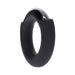 Black silicone ring with a smooth, weighted metal top and a wide, comfortable design.