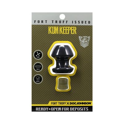 Fort Troff Kum Keeper small black silicone plug with removable stopper in branded packaging