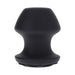 Small black silicone Kum Keeper with tapered shape and hollow center for easy filling and secure closure.