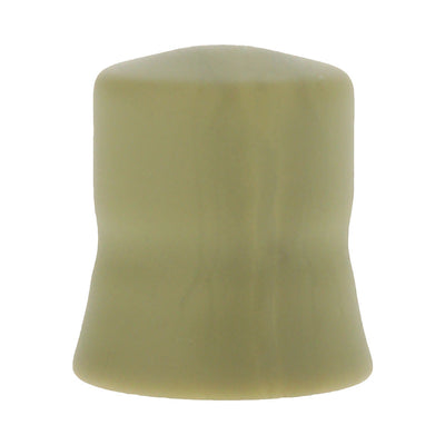 Small black silicone Kum Keeper plug with tapered tip and smooth finish for easy insertion and secure fit.