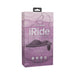Packaging box of the dusty purple iRide Pleasure Seat Throb with wireless remote by Doc Johnson.