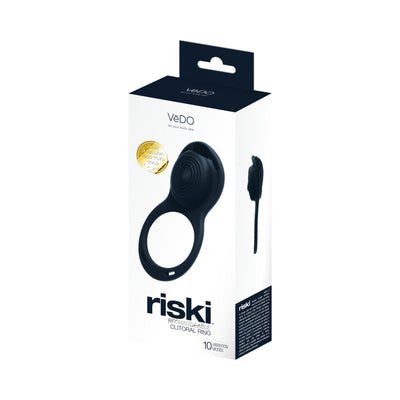 VeDO Riski Rechargeable Clitoral Vibe For Couples - Black