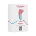 Lovense Tenera 2 Bluetooth clitoral suction stimulator in pink and blue with packaging box showing product image and branding.
