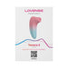 Lovense Tenera 2 Bluetooth clitoral suction stimulator packaging with pink and blue device image and QR code.