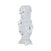 Clear tall shot glass with a playful sculpted design, made from high-quality transparent material.