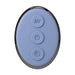 Blue oval wireless remote control with three buttons for Jimmyjane Pulsus P-Spot vibrator.