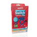 Packaging of Screaming O Remote Controlled Switch Vibrating Ring in blue with product features and warnings on a red background.