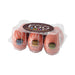 Clear plastic egg carton containing six Tenga EGG Variety Pack Hard Boiled II textured sleeves in orange packaging.