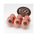 Six Tenga EGG Hard Boiled II textured pleasure eggs in a clear plastic tray with a branded label in the background.
