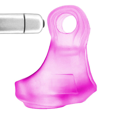 Pink translucent silicone LED insert and waterproof bullet for OxBalls Glowsling cocksling.