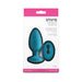 INYA Alpine 2.0 rechargeable blue silicone gyrating plug with matching remote in retail packaging