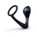 Black silicone b-Vibe Ringer C-Ring and prostate plug with ergonomic design and finger loop.