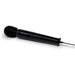Le Wand Plugin Sky White black wand massager with long cord and control buttons on white background