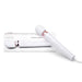 Le Wand Plugin Sky White vibrating massager with rose gold accents and packaging box on white background
