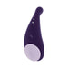 Purple silicone remote-controlled panty vibe with rounded tip and light purple magnetic base.