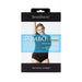 Packaging of SpareParts Tomboi Cover brief style black nylon underwear harness with smiling model on front
