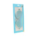 Ouch! Paris Collection iridescent blue bonded leather blindfold in blue packaging with gold accents