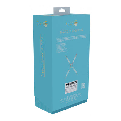 Ouch! Paris Collection Hogtie Connectors packaging in blue with product image and details on the back of the box.