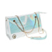 Iridescent white handbag with gold chain straps and star emblem from the Ouch! Paris Collection Kit