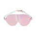 Ouch! Paris Collection iridescent pink bonded leather blindfold with adjustable strap and gold-tone hardware