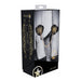 Packaging of Ouch! London Collection Leg Cuffs featuring black ankle cuffs with gold chain and decorative gold emblem.