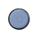 Top view of a blue and black circular vibrating silicone c-ring with a smooth, modern design.