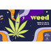 Book cover for "WEED: Smoke It, Eat It, Grow It, Love It" by Ellen Holland featuring a stylized cannabis leaf with an eye and colorful abstract background.