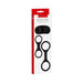 Me You Us Bound to Please set with black silicone wrist and ankle cuffs and a soft black satin blindfold in packaging.