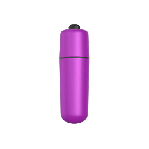 Compact purple bullet vibrator with a smooth finish and single black button on top.