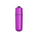 Compact purple bullet vibrator with a smooth finish and single black button on top.