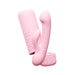 Pink dual-stimulation VUSH Glow Rabbit Vibrator with sleek storage case on white background.