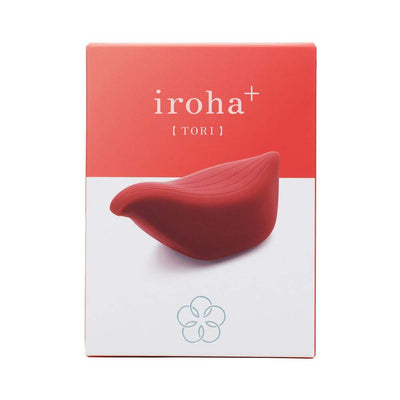 Packaging of iroha+ TORI Renewal in red and white with an image of the bird-shaped soft-touch silicone device on the front.