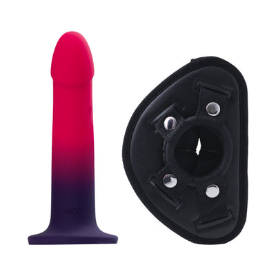 Vedo Duo Silicone Dildo (Non Vibrating) With Harness