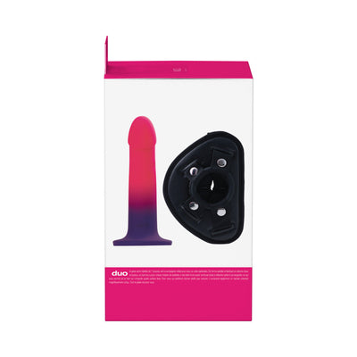 Vedo Duo Silicone Dildo (Non Vibrating) With Harness