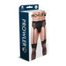 Packaging of Prowler Lace Garter Set in black, size XL, featuring lace garter belt and stockings on a model.