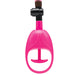 Pink butterfly-shaped vibrating pussy pump with quick-release valve and ergonomic handle.