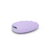 Lilac double-sided clitoral vibrator with textured dots and smooth surface, featuring control buttons on a reflective panel.