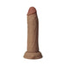 Realistic flesh-toned vibrating model with suction cup base and lifelike texture in 6.5-inch length