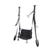 Black Sportsheets Pivot Deluxe Door Jam Sling with adjustable straps, padded seat, and foot loops for versatile support.