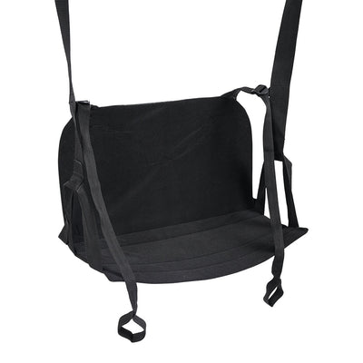 Black Sportsheets Pivot Deluxe Door Jam Sex Sling with adjustable straps and padded seat for comfort and support.